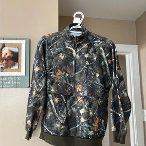 Camouflage Half Zip Pullover Jacket
